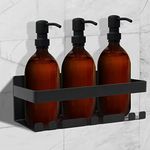 joeji's Kitchen Bathroom Organiser Stainless Steel Bathroom Caddy - Shower Shelf, Suction Organizer, Storage Rack - Black