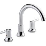 Delta Faucet Trinsic 2-Handle Widespread Roman Tub Faucet, Chrome Tub Faucet, Roman Bathtub Faucet, Delta Roman Tub Faucet, Tub Filler, Chrome T2759 (Valve Not Included)