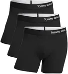 Tommy John Men’s Trunk 4" Underwear, Cool Cotton Underwear with Supportive Contour Pouch, Dry Pima Cotton Blend Soft Breathable Waistband Mens Cotton Boxer Briefs (Black, XXL)