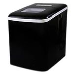 Koolatron Ice Maker Machine, Compact Portable Countertop Ice Maker with 1.85L Tank, 26Lbs/24Hrs (11.7kg), 9 Ice Cubes Ready in 6 Mins, Self-Cleaning Function, Ice Scoop And Basket, Black