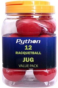 Python Red Racquetballs (Value Pack - 12 Ball Jug/Lightning Fast!)