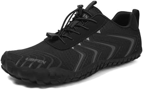 UBFEN Water Shoes Aqua Swim Shoes Mens Womens Beach Sports Quick Dry Barefoot for Boating Fishing Diving Surfing Z4 Black Color Size US 14 Women 12 Men