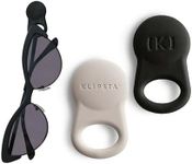 KLIPSTA SPEX Glasses Clips (2-pack) - Magnetic Glasses Holder for Clothes. Glasses Strap Alternative, ID Badge Holder. Extra Strong Magnet, Modern Design., Small, Black & Stone, Black & Stone, Small