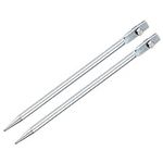 sourcing map 2pcs Ground Rod Cold Galvanized Grounding Pin 2ft Straight Single Hole Grounding Stake for Antenna Satellite Dish Electric Fence