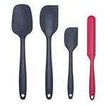 4 PCS Silicone Spatulas for Cooking | Heat-Resistant Ergonomic Spatulas for Baking | Mixing Spoons | Non-Stick Rubber Spatula | Silicone Kitchen Utensils Sets | Dishwasher Safe Bakeware Set