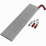 Red 25ft 7.5m High Reach Gutter Vacuum Pole Kit Long Reach Gutter Cleaning System Drain Pipe Cleaning Wet Dry Vacuum Compatible