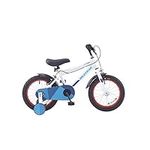 Wildtrak - 14 Inch Bike for Children 3-5 Years Old with Training Wheels - White and Blue