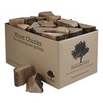 Apple Wood Chunks for Smoking Food 7-9KG - (EIGHT Great Flavours) Kiln Dried Wood - Small Chunks for Smoking Food on BBQ’s/Barbeques. Large 25 Litre Box - (Apple)