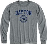 Barnesmith University of Dayton Flyers Long Sleeve Adult Unisex T-Shirt, Heritage, Charcoal Grey, Small