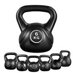 Yaheetech Kettlebell Set HDPE Coated Concrete Kettle Bell Weights Set for Strength Training - Heavy Weight KettleBell for Home Gym Fitness Weight Lifting Bodybuilding, 6kg