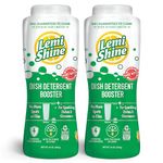 Lemi Shine Booster Natural Lemon Dishwasher Detergent Additive Hard Water Stain Remover for Dishes and Glassware 24oz - 2 Pack Bundle