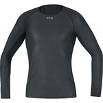 GORE WEAR Mens M Windstopper Base Layer Long Sleeve Shirt, Black, L EU