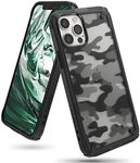 Ringke Fusion-X Compatible with iPhone 12 Pro Max Case Cover, Camouflage Design Hard Back Shockproof Heavy Duty Advanced TPU Bumper Phone Case for 6.7-inch (2020) - Camo Black