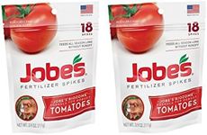Jobe’s Tomato Fertilizer Spikes 6-18-6 Time Release Fertilizer, 18 Spikes per Resealable Waterproof Pouch (2-Pack)