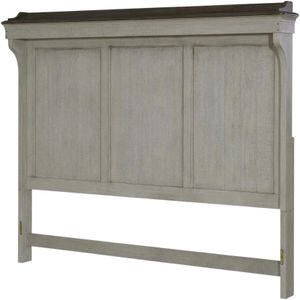 Starlight Canyon Home Weathered Linen Finish, Dusty Taupe Tops, King Mantle Headboard, Farmhouse Style, Poplar Solids, Pine Alder Veneers, Sturdy Durable
