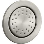 Kohler K-8013-AK WaterTile Round 27 Nozzle Body Spray 2.0 GPM with Stimulating S, Vibrant Brushed Nickel