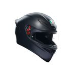 AGV - Helmet K1 S E2206, Full-face Motorbike Helmet, ECE, for Men, Racing Style with Spoiler, Air Intakes and Scratch Resistant Visor, 190° Field of View, with Intercom Ready, Matt Black