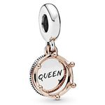 PANDORA Queen & Regal Crown Dangle PANDORA Rose Charm - 788255