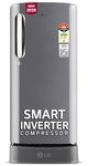 LG 185 L, 5 Star, Smart Inverter, Direct Cool Single Door Refrigerator (GLD1956ZAPZ, Shiny Steel, Base stand with Drawer, Fit Max Chiller Tray & Fast Ice Making)
