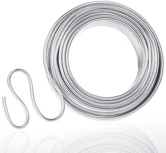 Aluminum Wire, Anezus 9 Gauge 12 Gauge 18 Gauge Bendable Metal Wire Armature Aluminum Craft Wire for Wreath Making Beading Floral (Silver, 3 mm Thickness)