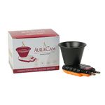 AuraCam Metal Electric Kapoor Dani Stand | Camphor Burner | Diffuser for Great Fragrance | Electric Direct Plug-in Diffuser | Dhoop Dani Incense Burner | Kapoordani (Pack of 1)