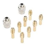 10PCS Collet Set for Dremel Rotary Tool Bits, Brass Drill Chuck Collet Set Quick Change Mini Drill Chuck Replacement Set