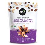 Elan Organic Sweet & Salty Mix, 150g, Non-GMO, Gluten-Free, Vegan, Kosher, Vegan Dark Chocolate, Dried Fruits (Raisins, Dates), Nuts (Roasted Cashews, Roasted Almonds) & Pumpkin Seeds