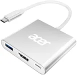 Acer USB C to HDMI Adapter, 4K HDMI to USB-C Adapter with 100W PD & USB 3.0 Port Multiport Digital AV Converter for MacBook Pro/air, iPad Pro/air, iPhone 15/16, Tablets, Switch, TV, Monitor and More