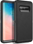 MXX Compatible with Samsung Galaxy S10 Plus Case, 3-Layer Super Protective Full Heavy Duty Tough Rugged Bumper Cover, Shock & Dust Proof, Made for Galaxy s10 Plus Phone Case 6.4" (Black)