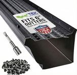 LeafTek DIY Gutter Guards | 6" x 200' of Leaf Protection in Black | Premium Contractor Grade 35 Year Aluminum Covers | Available in 32', 100' & 200' Packages | 5 or 6 Inch | Made in The USA