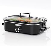 [NEW] MAGNIFIQUE 4-Quart Slow Cooker with Casserole Manual Warm Setting - Perfect Kitchen Small Appliance for Family Dinners, Dishwasher Safe Crock