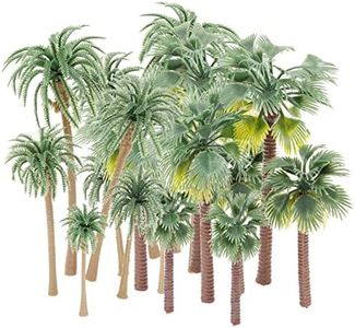 Miniature Palm Trees, Model Trees for Dioramas, Crafts (2 Styles, 8 Sizes, 32 Pieces)