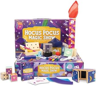 MindWare Hocus Pocus Magic Show Magician Kit - Exciting Magic Tricks for Kids with Over 25 Pieces and Instructional Videos