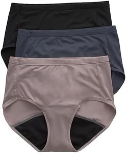 Hanes Women's Fresh & Dry Brief Underwear 3-Pack, Assorted, 9