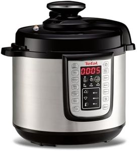 Tefal Fast & Delicious Multicooker - Pentola a pressione elettrica 1200 W, 25 programmi automatici, modalità manuale, include ricettario, cestello cottura a vapore, capacità 6 litri