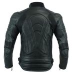 JACKET4U Mens Motorcycle leather jacket Perforated armoured with external armours MBJ-22AIR (L)