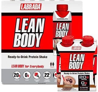 Labrada Nutrition Lean Body RTD - Hi Protein 20g Milk Shake - Chocolate - 4 Packsof4x250ml (16 Shakes), 250, Chocolate, 4.6 kilograms