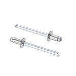 uxcell Blind Rivets, 304 Stainless Steel Pull Rivets Core Decoration Rivets 4mm Diameter 6mm Grip Length Silver Tone, 100pcs