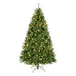 National Tree Company 7.5ft Prelit Artificial Christmas Tree, Carlton, 500 Lights, 1,460 Tips, Foot Switch, 10 Light Functions, Includes Stand, Green