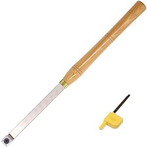 Wood Turning Tools Rougher Carbide Tipped Lathe Chisel Tool Bar 18.5 Inches With 14mm Straigt Edge Square Carbide Insert for Wood Hobbyist or DIY or Carpenter