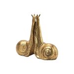 Creative Co-Op Decorative Distressed Cast Metal Snail Bookends, Gold, Set of 2