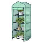 WOLTU Garden Greenhouse Plastic Tomato Greenhouse Vegetable Fruit Flower Plant Shed with Strong Reinforced Cover 69x49x158cm Green GWH00402gn