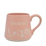 Widdop Cottage Garden Stoneware Ceramic Floral Mug - Grandma Mug - Pink Colour - Coffee Mug Tea Hot Drinks - Approx 400ml - Gift for Grandma Birthday Mother's Day Present