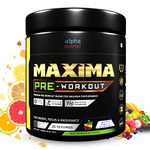 Alpha Mortal Pre Workout for Men & Women | With 200mg Caffeine | 500mg Theanine | 2750mg Beta-Alanine & 250mg Creatine | For Strength, Focus & Energy | Sugar Free & Fat Free | 250gms