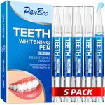 Enamel Safe Teeth Whitening Pen Kit(5 Pack), Professional Gel Pens with No Sensitivity Formula, 70+ Treatments for Stain Removal & Whiter Smile, Travel-Friendly 1.2FL Oz Whitening Gel (Painless & Fast Acting)