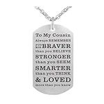 Cousin Keychain Necklace Gifts Wher