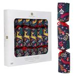 Talking Tables 6 x Eco Christmas Crackers with Crown Hats, Twilight Design, Reindeer Drive Game, Recyclable Tableware, Party Supplies, 30 cm