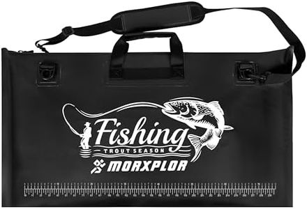 MORXPLOR Fish Tournament Fishing Weigh in Bag 20x34 inches,Fish Bags Heavy Duty With Airtight Leakproof Zipper,Adjustable Shoulder Strap