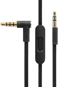 Replacement Audio Cable Cord Wire with In-line Microphone and Control For Beats by Dr Dre Headphones Solo/Studio/Pro/Detox/Wireless/Mixr/Executive/Pill (Black)