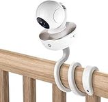 HOLACA Universal Baby Monitor Mount for Arlo/Motorola Baby Monitor/Nannio Monitor/HelloBaby - Versatile for Any Other Cameras with 1/4 Screw Twist Holder Without Tools or Wall Damage(white)